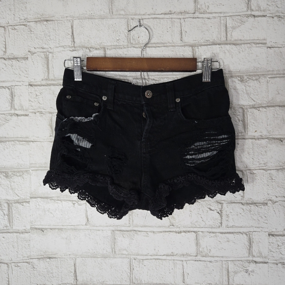 Carmar black jean shorts